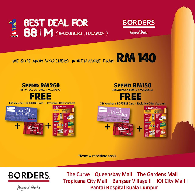 Baucar Buku 1Malaysia (BB1M) 2016 Promotions - BORDERS 