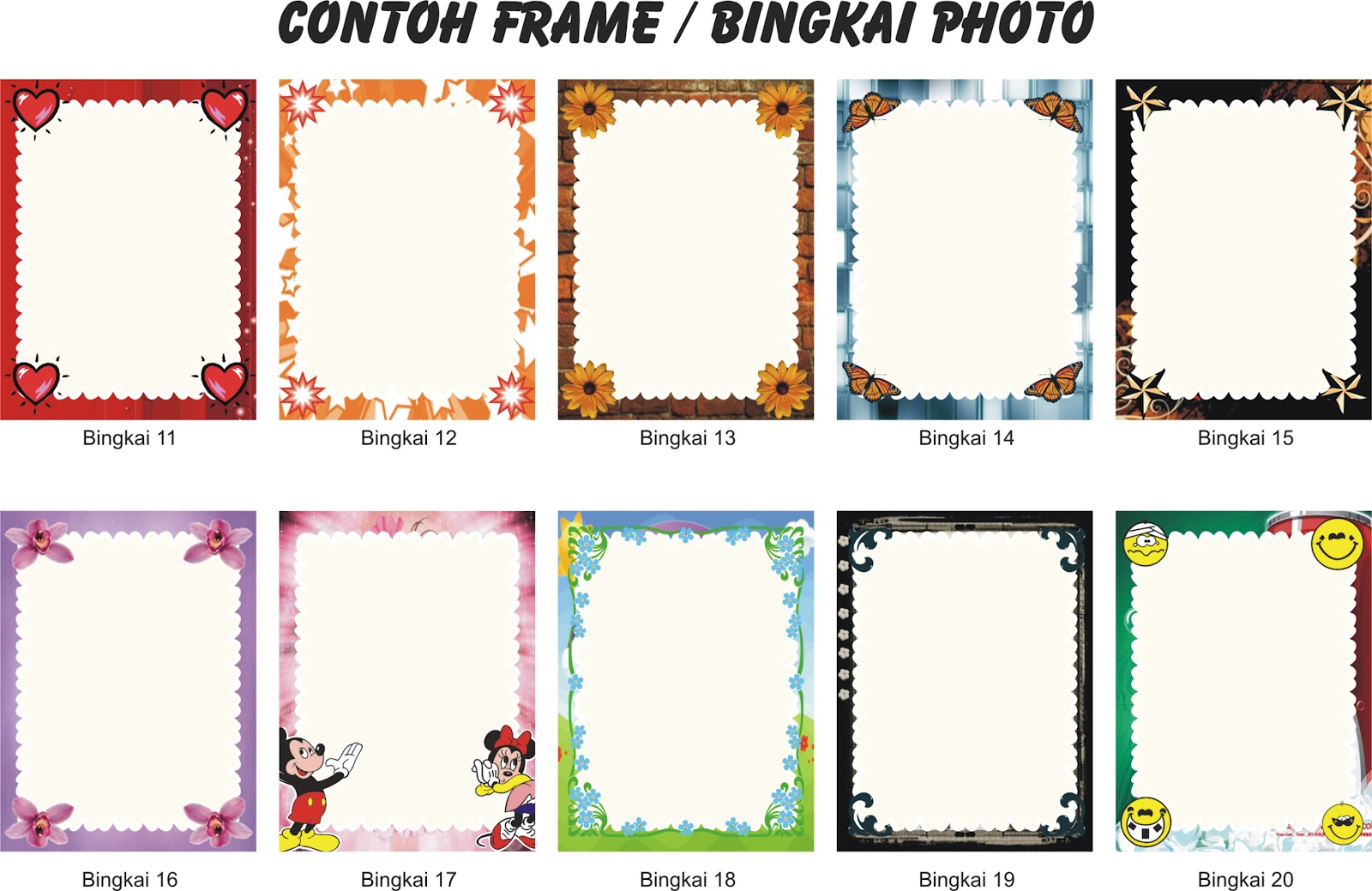 Digital Printing Contoh  Frame Bingkai  Photo