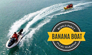 paket wisata pulau harapan free banana boat