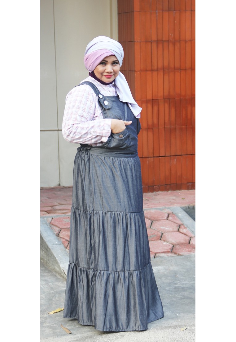 Model Baju Overall Kodok Muslimah Makin Populer
