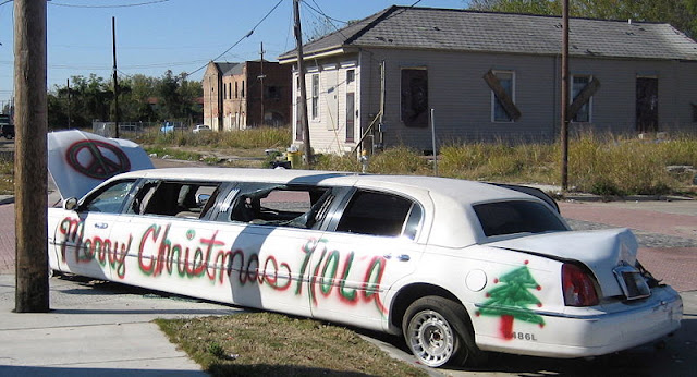 Spray Painted Christmas Limo