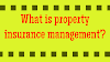 What is property insurance management?