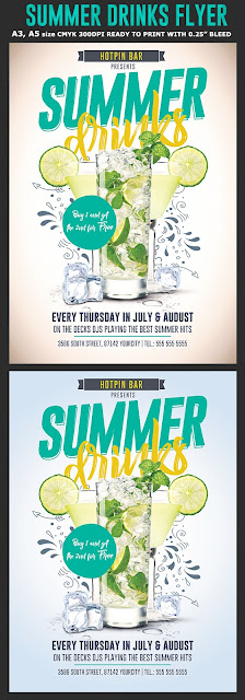  Summer Drinks Promotion Flyer Template