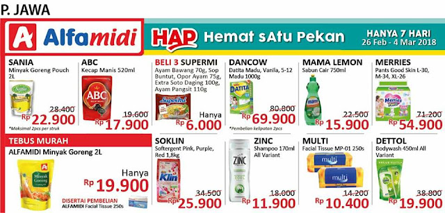 Katalog Harga Promo Alfamidi 26 Februari - 1 Maret 2018