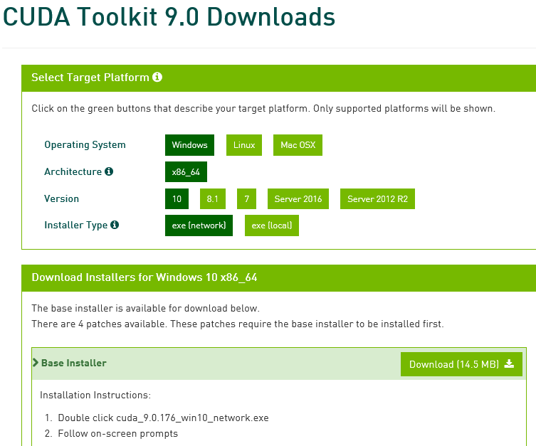 which cudnn version should in download