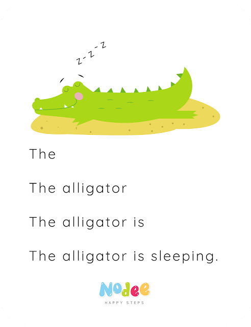 Reading fluency for kids - The alligator story