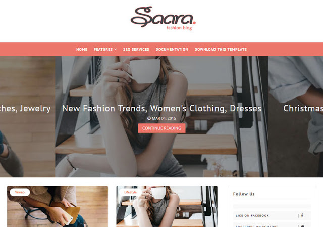 Saara Blogger Template  