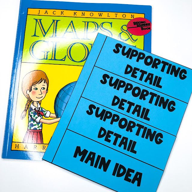 Main idea and supporting details anchor chart, activities, and crafts.