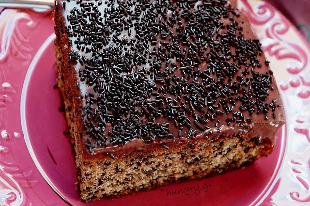 Syrupy Cake with Chocolate Sprinkles