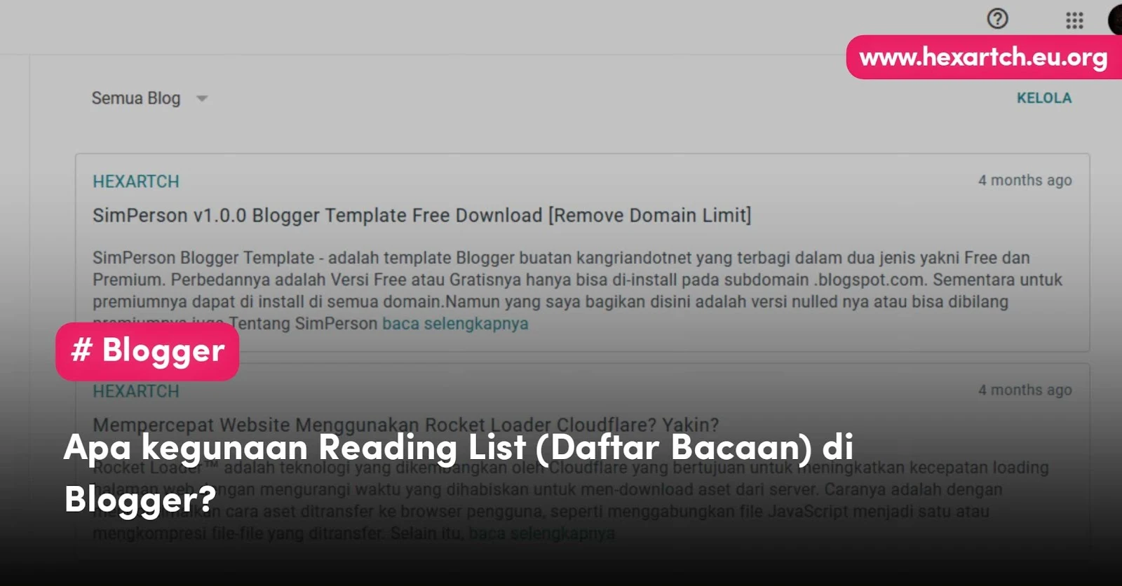 Apa Kegunaan Reading List (Daftar Bacaan) di Blogger