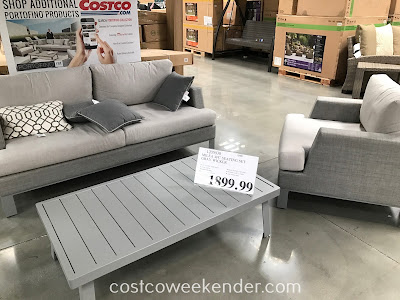Enjoy lounging and being outside with the Milea 4pc Gray Wicker Seating Set