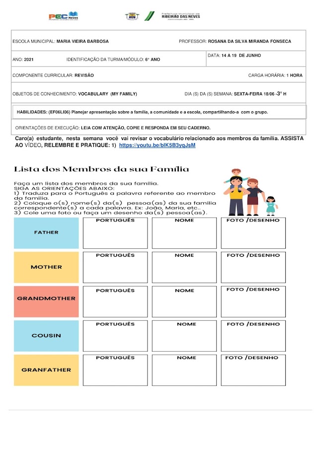 Atividade (Semana de 14 a 19 de Julho)