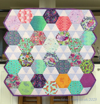 Di's Tula Pink Hexagon Quilt