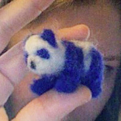 tiny felt panda bear