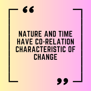 Nature and Time have co-relation characteristic of change