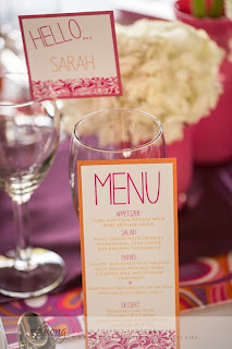 Wedding menu and place card by The Stylish Scribe