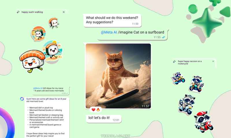 Cara Buat Gambar Meta AI di WhatsApp