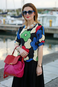 Blackfive floral print cropped blouse, Marc by Marc Jacobs bob's trip to Memphis bag, Fashion and Cookies, fashion blogger
