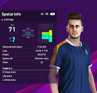 PES 2020 Faces Andrea Cistana by Emilang