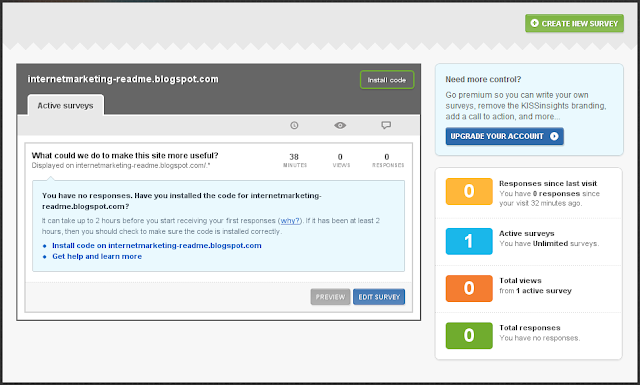 KISSInsights Survey