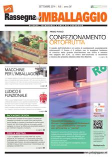 Rassegna dell'Imballaggio 2014-08 - Settembre 2014 | TRUE PDF | Mensile | Professionisti | Tecnologia | Progettazione | Impianti | Packaging
Rivista che informa sugli avvenimenti e gli sviluppi tecnici e di mercato del packaging.
Illustra le soluzioni di confezionamento adottate dall’industria alimentare, cosmetica, farmaceutica, delle bevande e chimica.
Periodico sugli sviluppi tecnici e di mercato del settore packaging con la collaborazione dell’Istituto Italiano Imballaggio. Aggiorna sull’innovazione nei materiali e nelle macchine per l’imballaggio e il confezionamento, nell’etichettatura e codifica, nell’automazione e strumentazione, con attenzione alle novità legislative, al packaging design e al tema del riciclo.
Nella «Cover Story» viene descritto un imballo con le valenze tecniche e di marketing e la presentazione dei più importanti fornitori che hanno contribuito alla realizzazione.
Vengono esaminati specifici comparti con introduzione tecnico-merceologica e la presentazione delle principali soluzioni presenti sul mercato.«Speciale»: i principali appuntamenti fieristici con presentazione in anteprima delle novità. «Resoconto»: cronaca dei principali eventi nazionali ed internazionali con le proposte aziendali.
I «Dossier» sul settore farmaceutico, cosmetico, alimentare e delle bevande e della logistica fotografano i diversi ambiti di applicazione e identificano i numeri e i dati statistici.