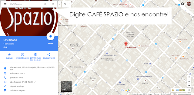  Trace uma rota até o Café Spazio!