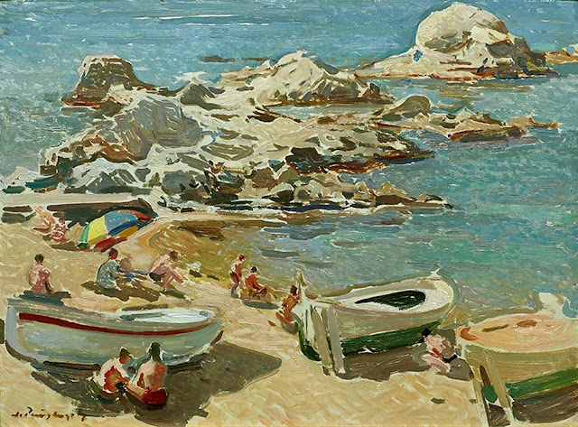 Josep Puigdengolas Barella, Calella de Palafrugell, Paisajistas españoles, Paisajes de Josep Puigdengolas, Pintor español, Pintores Catalanes, Josep Puigdengolas, Pintores de Barcelona, Pintor Josep Puigdengolas