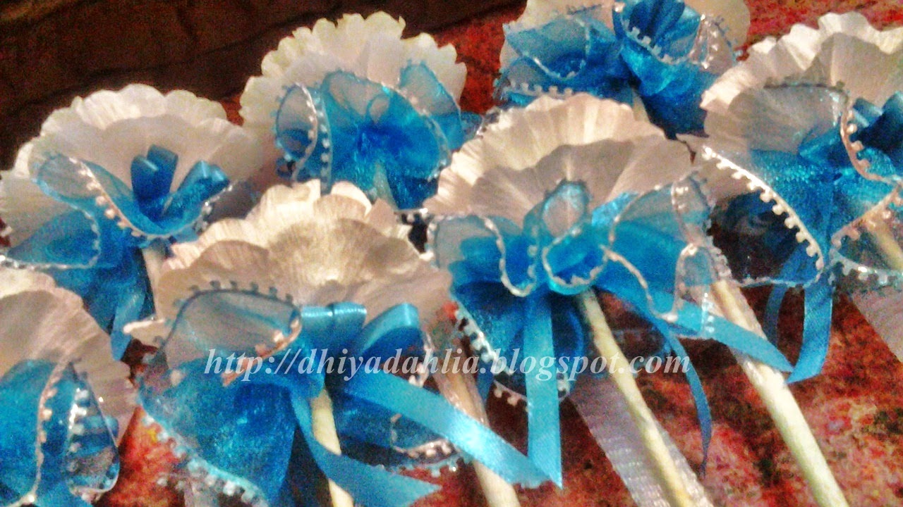 DIY: Bunga Tisu Batch Biru Putih - Dari Diri Dhiya