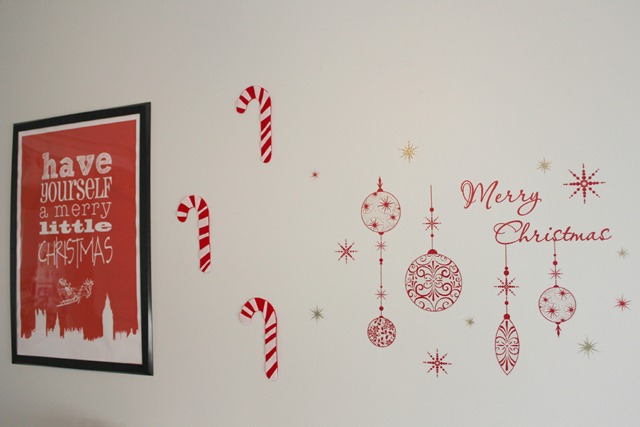 Candy canes on the wall