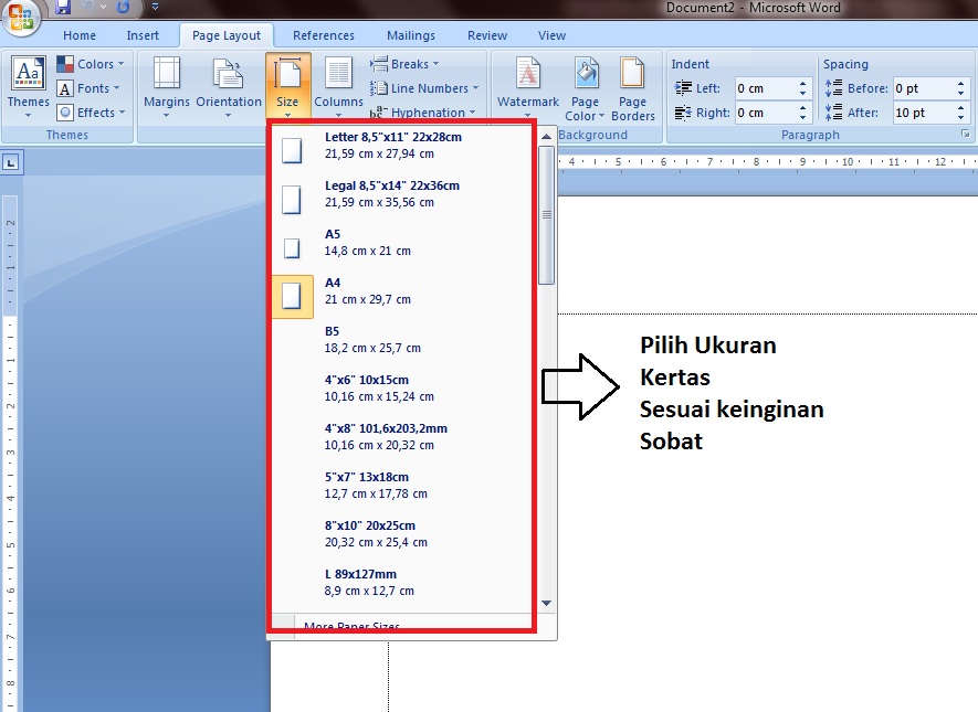 Cara Mengatur Ukuran Kertas Pada Microsoft Word 2007 