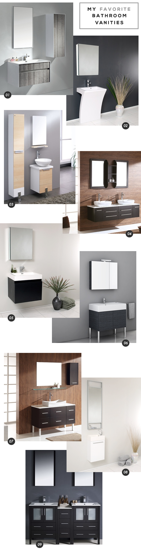 The Best Modern Bathroom Vanities // Bubby and Bean