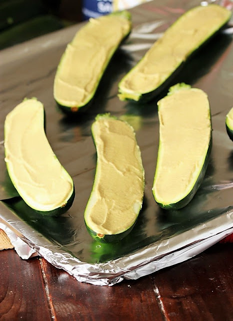 Zucchini Halves on Broiler Pan Image