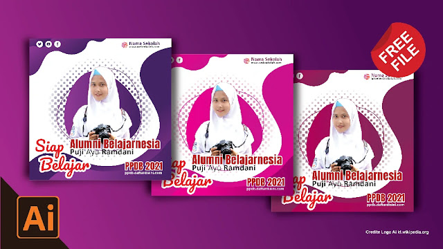 Download Twibbon PPDB Sekolah Coreldraw Dan Illustrator Gratis