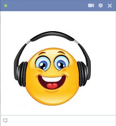 Listening to music smiley face