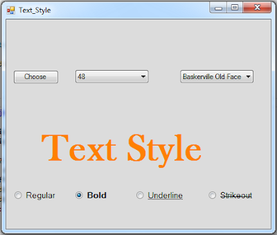 c# text font style