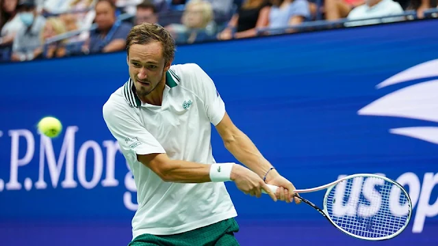 Daniil Medvedev em ação pelo US Open