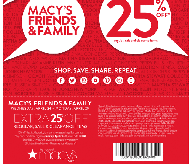 Printable In-Store Macy's Coupons