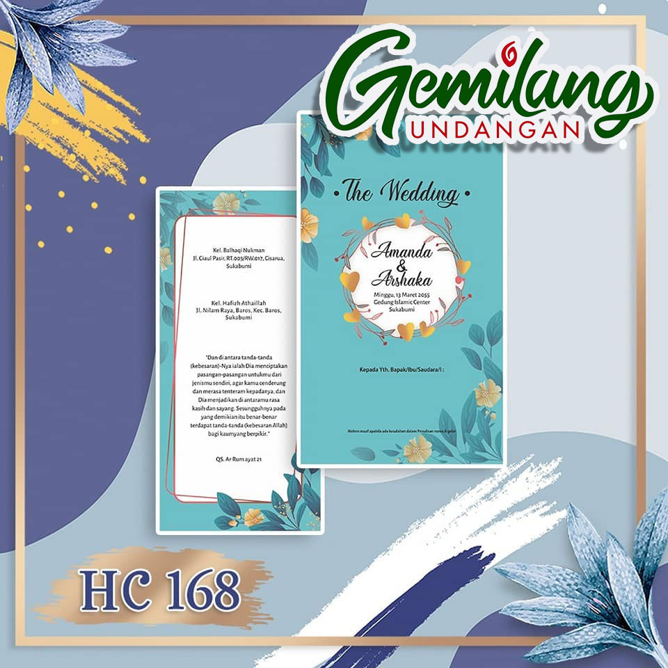 gemilang undangan Supplier Blangko Undangan di Lampung Tengah dengan produk hc 168