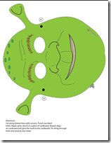 mascara de shrek color