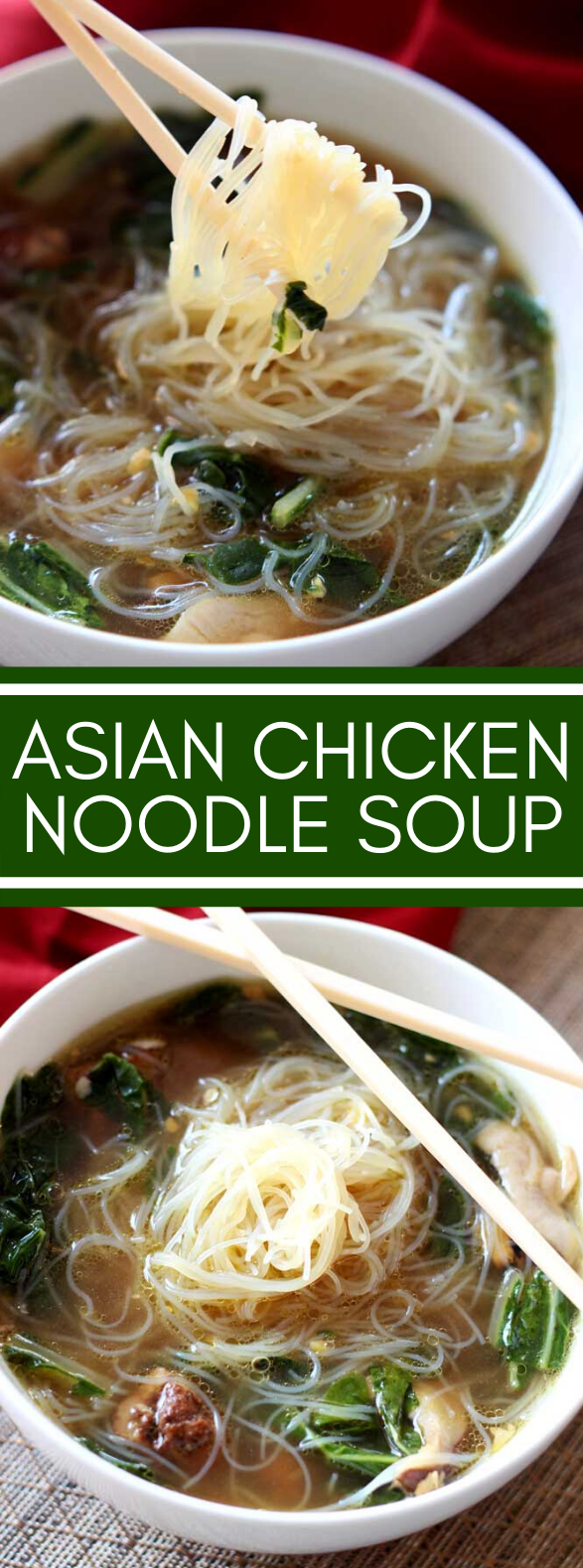 Asian Chicken Noodle Soup #glutenfree #healthy