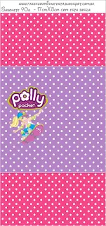 Polly Pocket in Pink and Purple Free Printable Labels.