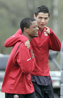 patrice evra and cristiano ronaldo - Real Madrid