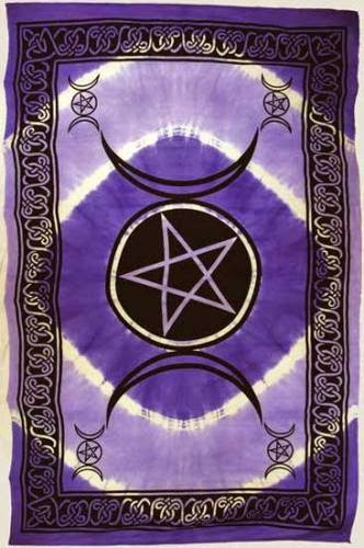 Purple Triple Moon Tapestry