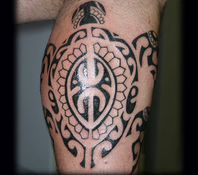 turtle tribal shoulder tattoos design