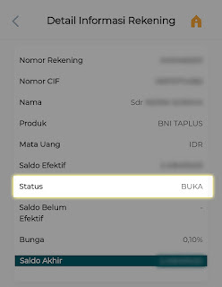 Status Rekening