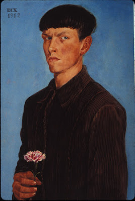 Otto Dix -Self-portrait with carnation, 1912 