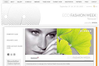 Screenshot: Welcome to Eco Fashion Week, Vancouver, September 27 - 30, 2010, by wobuilteco