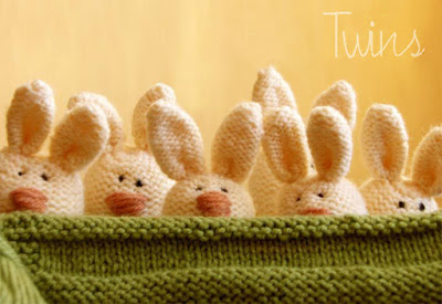 Play  Buny on Twins  Knitting Pattern Minishop  Baby Bunny   Knitting Pattern