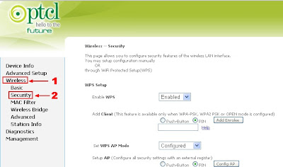 Changing wi-fi password - PTCL modem