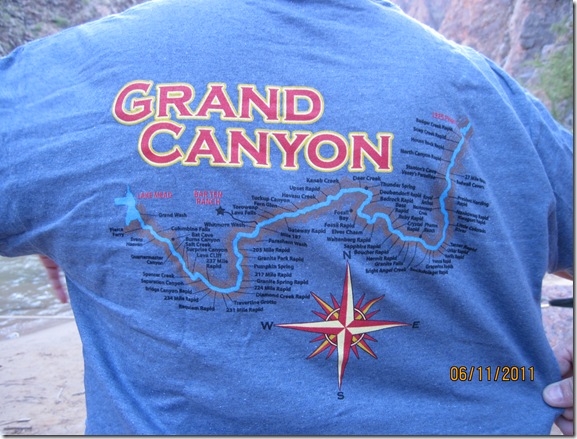 Map of our  route on tee shirt included in package
